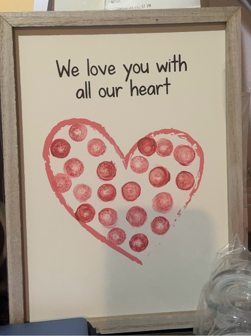 Handcrafted painting Heart  NWOT